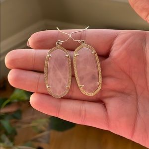 Kendra Scott Rose Quartz Elle Earrings